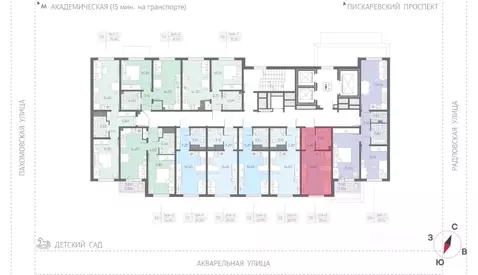 Студия Санкт-Петербург Ручьи тер.,  (21.4 м)