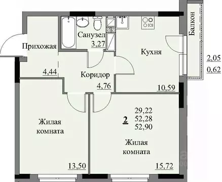 2-к кв. Удмуртия, Ижевск Автопроизводство жилрайон, 3-й мкр, Арден на ...
