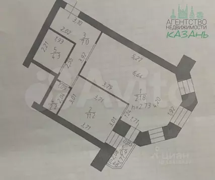 1-к кв. Татарстан, Казань ул. Баки Урманче, 10 (46.6 м)