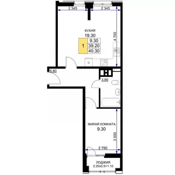 1-к кв. Краснодарский край, Анапа проезд Межсанаторный, 41 (43.5 м)