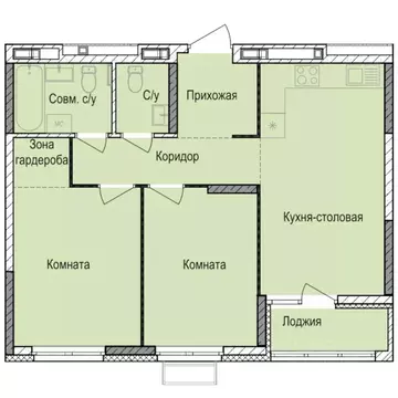 2-к кв. Удмуртия, Ижевск Автопроизводство жилрайон, Норвежский Лес ...