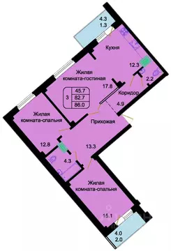 3-к кв. Псковская область, Псковский район, Писковичская волость, д. ...