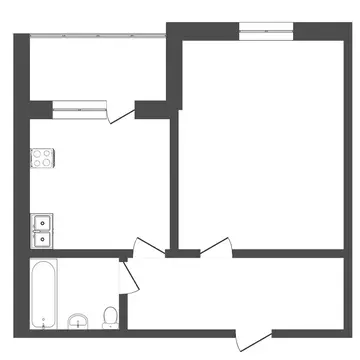 1-комнатная квартира: Тюмень, Линейная улица, 15 (45 м)