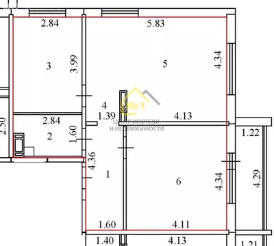 3-комнатная квартира: Западный, улица Дружбы, 3 (65 м)