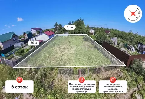 Участок в Тюменская область, Тюмень Корабельщик садовое товарищество, ...