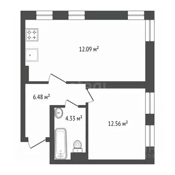 2-к кв. Красноярский край, Красноярск ул. Александра Матросова, 30Г ...