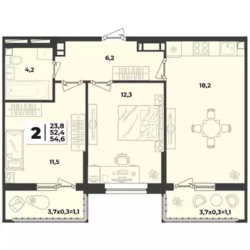1-к кв. Краснодарский край, Краснодар  (35.7 м)