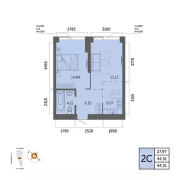 2-к кв. Башкортостан, Уфа Зеленая Роща жилрайон, Урбаника жилой ...