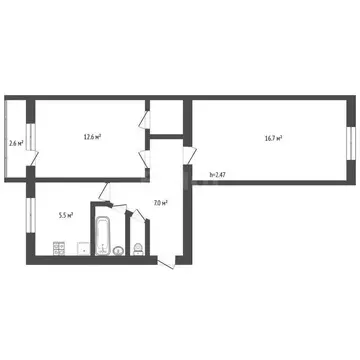 2-комнатная квартира: Ижевск, улица Карла Маркса, 431 (46.2 м)