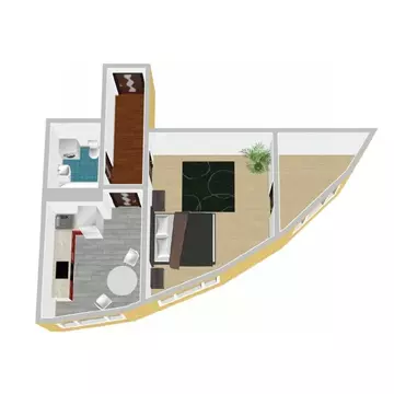 1-к кв. Воронежская область, с. Новая Усмань ул. Полевая, 47А (39.09 ...