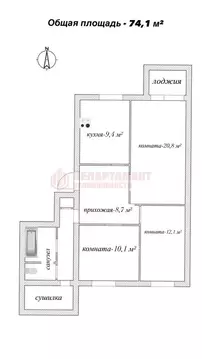 3-комнатная квартира: Астрахань, микрорайон имени Бабаевского, улица ...