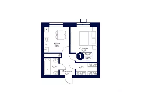 1-к кв. Московская область, Дмитровский муниципальный округ, с. ...