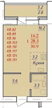 1-к кв. Алтайский край, Новоалтайск Индустриальная ул., 18 (30.9 м)