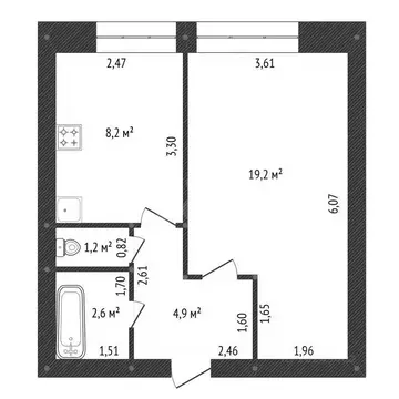1-к кв. Башкортостан, Уфа ул. Мингажева, 158 (36.1 м)