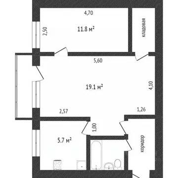 2-к кв. Ярославская область, Ярославль ул. Титова, 16 (43.3 м)
