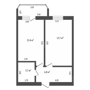 1-к кв. Амурская область, Благовещенск Октябрьская ул., 197 (40.7 м)