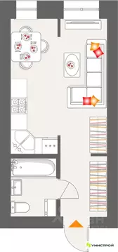 1-к кв. Татарстан, с. Высокая Гора ул. Вторая Ударная, 4 (25.84 м)
