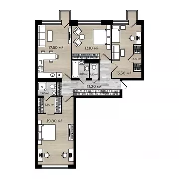 3-к кв. Ярославская область, Ярославский муниципальный округ, пос. ...