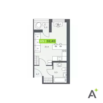 Студия Санкт-Петербург бул. Головнина, 6к1 (32.4 м)
