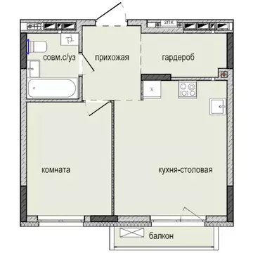 1-к кв. Удмуртия, Ижевск Культбаза жилрайон, 8-й мкр, Ежевика жилой ...