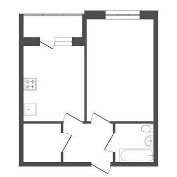 1-комнатная квартира: Тюмень, улица Газовиков, 63 (38 м)