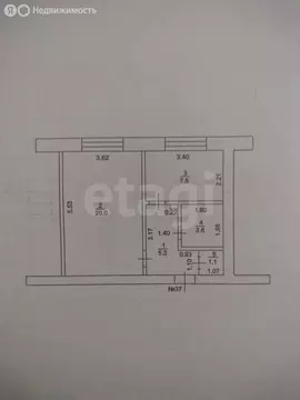 1-комнатная квартира: Салават, улица Чекмарёва, 4 (37.5 м)