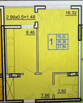 1-к кв. Севастополь ул. Горпищенко, 145к1 (38.0 м)