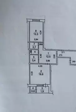 Продается 1-комнатная квартира