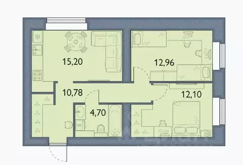 2-к кв. Брянская область, Брянский район, пос. Мичуринский, ...