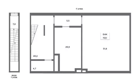 Помещение свободного назначения (112.1 м)