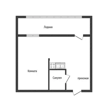 1-комнатная квартира: Бийск, посёлок Сорокино, Красносельская улица, ...