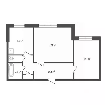 2-к кв. Красноярский край, Красноярск 9 Мая ул., 43 (54.6 м)