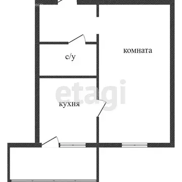 1-комнатная квартира: Миасс, бульвар И.И. Седова, 6 (32 м)