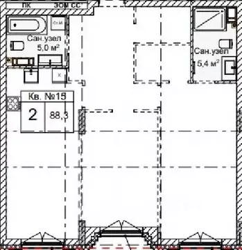 2-к кв. Нижегородская область, Нижний Новгород Огни Започаинья жилой ...