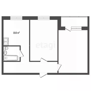 2-к кв. Ярославская область, Тутаев ул. Моторостроителей, 75 (48.1 м)