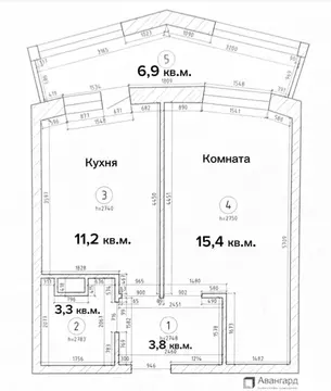 1-комнатная квартира: Санкт-Петербург, Планерная улица, 87к1 (33 м)