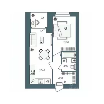 1-к кв. Ярославская область, Ярославль пос. Павловский, Волга-Лайф ...