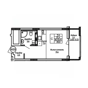 Студия Калининградская область, Калининград ул. 1-я Большая окружная ...