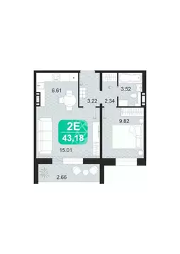 2-к кв. Забайкальский край, Чита Сосновый Бор мкр,  (43.18 м)