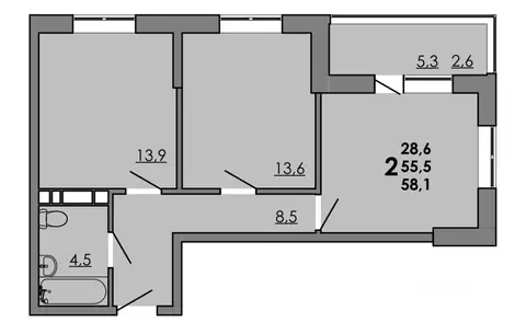 2-к кв. Ростовская область, Ростов-на-Дону просп. Маршала Жукова, 18/1 ...