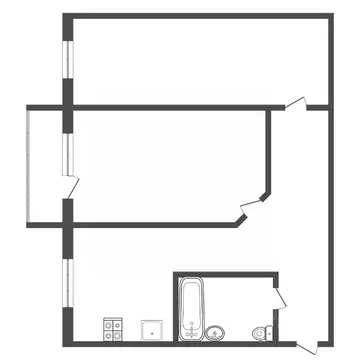 2-к кв. Тульская область, Тула ул. Макаренко, 8 (43.9 м)