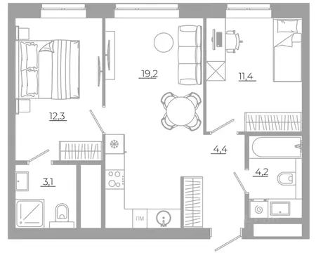 2-к кв. Свердловская область, Екатеринбург Южная Ботаника жилрайон, ...