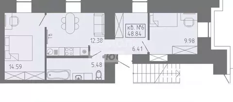 2-к кв. Иркутская область, Иркутск Деповский пер., 4 (48.84 м)