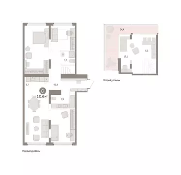 2-комнатная квартира: Тюмень, Причальная улица, 5 (141.62 м)