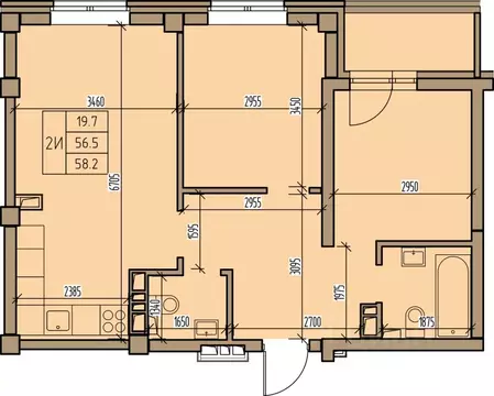 2-к кв. Хакасия, Абакан ул. Комарова, 7 (58.2 м)