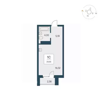 Студия Новосибирская область, Новосибирск Красный просп., 180 (30.0 м)