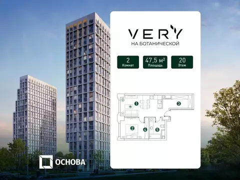 2-к кв. Москва Вери жилой комплекс (47.5 м)