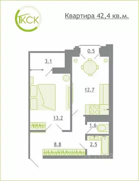 1-к кв. Смоленская область, Смоленский муниципальный округ, д. ...