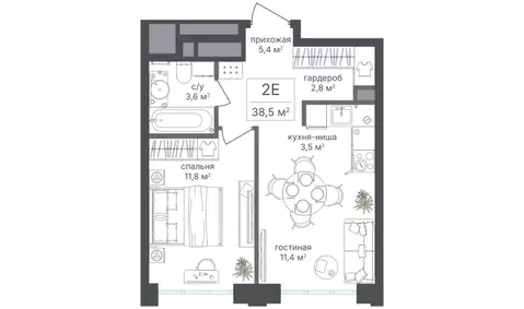 2-комнатная квартира: Москва, САО, Головинский район, жилой комплекс ...