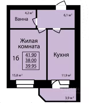 1-к кв. Тамбовская область, Тамбов ул. Имени С.И. Савостьянова, 3 ...